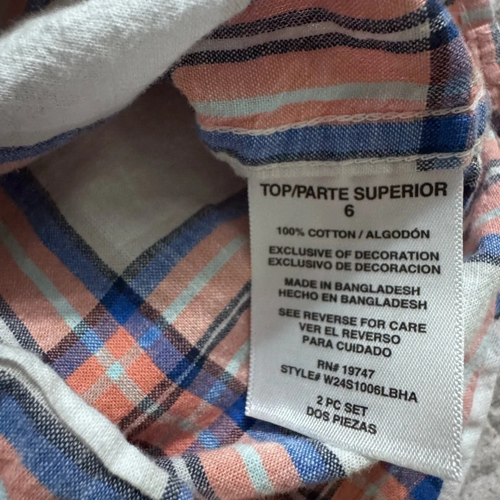 Wrangler Kids Plaid Shirt - White and Brown